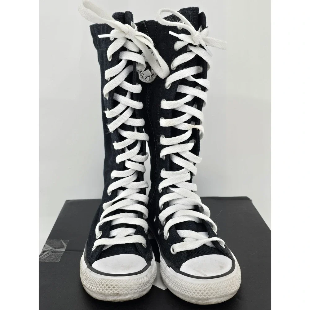 Converse Chuck Taylor All Star XX-Hi Youth 11 Black Knee High Sneakers -VG